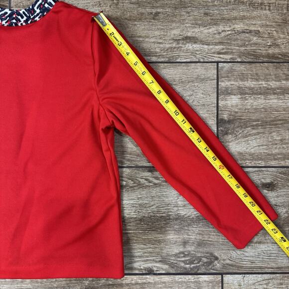 Multicolor Red Skirt Suit Set 2 Pieces Made USA 12 - Picture 5 of 16